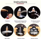 Handcrafted Lord Adiyogi Backflow Incense Burner & Smoke Fountain (Includes 101 Free Cones)