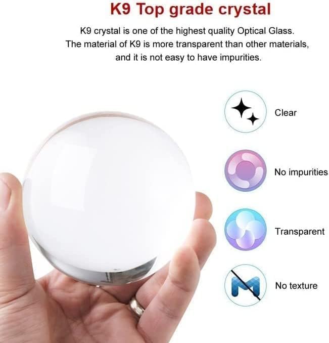 Magical 3D Glowing Crystal Ball Night Light with Wooden Base