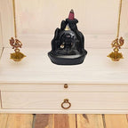 Handcrafted Lord Adiyogi Backflow Incense Burner & Smoke Fountain (Includes 101 Free Cones)