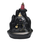 Handcrafted Lord Adiyogi Backflow Incense Burner & Smoke Fountain (Includes 101 Free Cones)