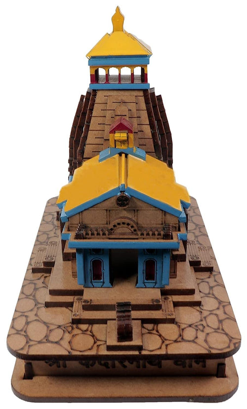 Handcrafted 3D Wooden Shri Kedarnath Dham Temple Replica – Home Décor & Puja Mandir