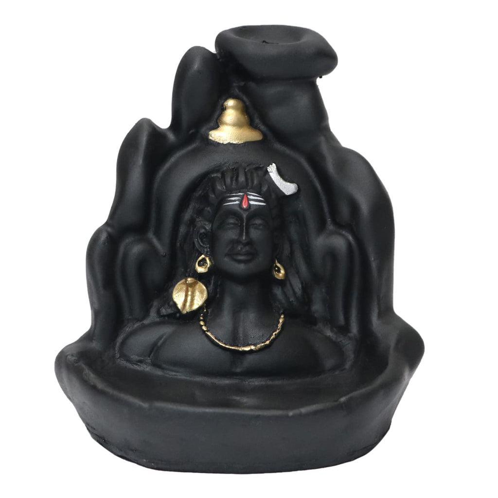 Handcrafted Lord Adiyogi Backflow Incense Burner & Smoke Fountain (Includes 101 Free Cones)