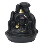 Handcrafted Lord Adiyogi Backflow Incense Burner & Smoke Fountain (Includes 101 Free Cones)