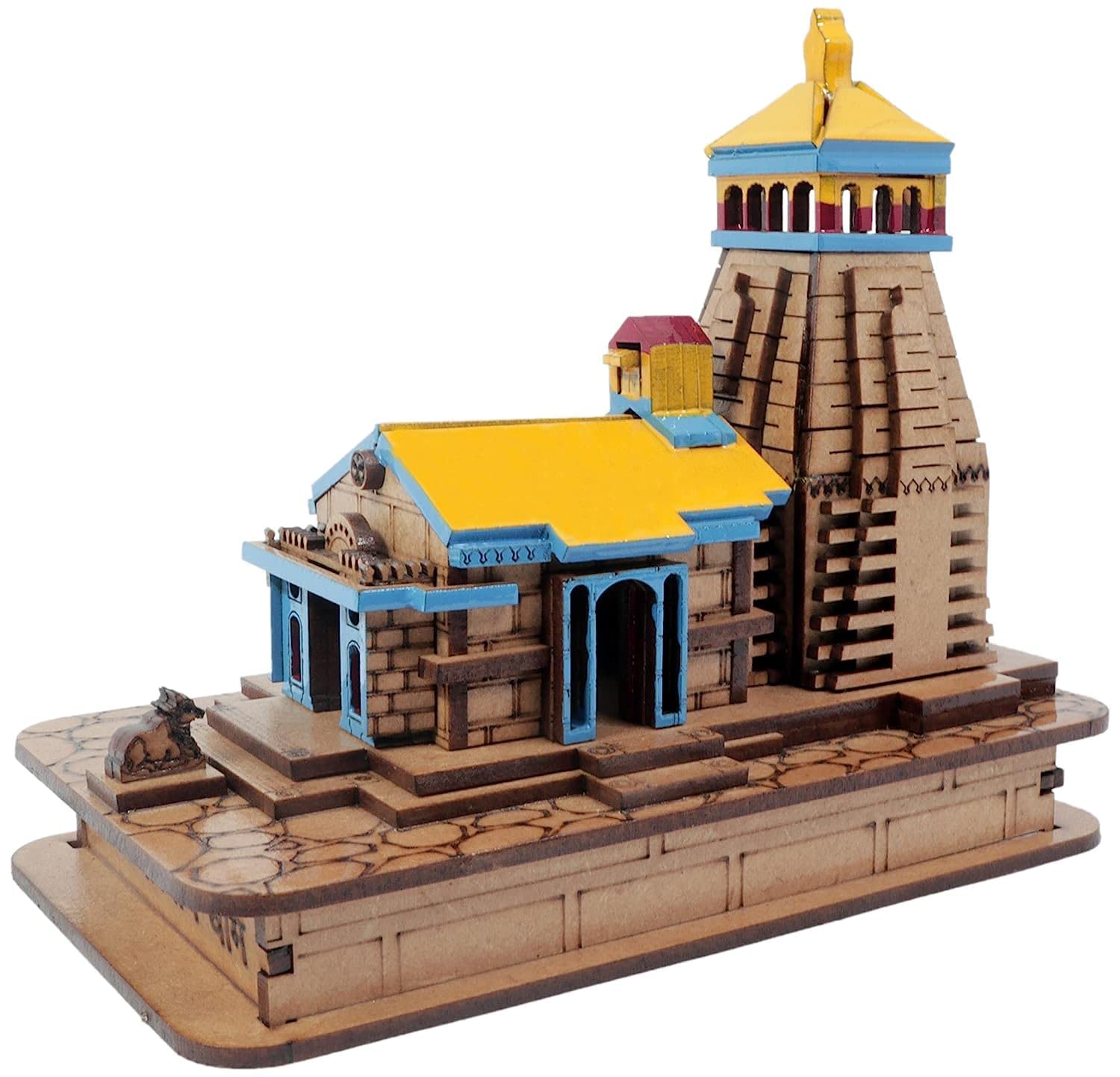 Handcrafted 3D Wooden Shri Kedarnath Dham Temple Replica – Home Décor & Puja Mandir