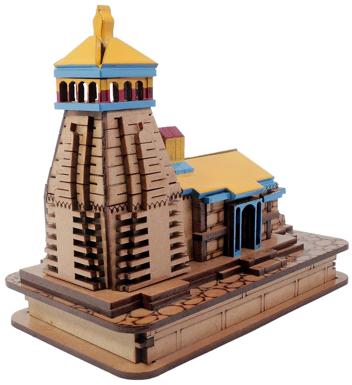 Handcrafted 3D Wooden Shri Kedarnath Dham Temple Replica – Home Décor & Puja Mandir