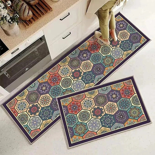 Dual Comfort Kitchen Mat Set (Long + Medium)