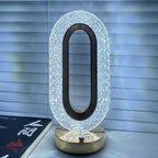 Touch Control Crystal Table Desk Lamp, 3-Way Dimmable Light, USB Crystal Diamond Table Lamp, Exquisite Night Stand Light Lamp Beside Lamp for Bedroom, Decorative Desk Lamp