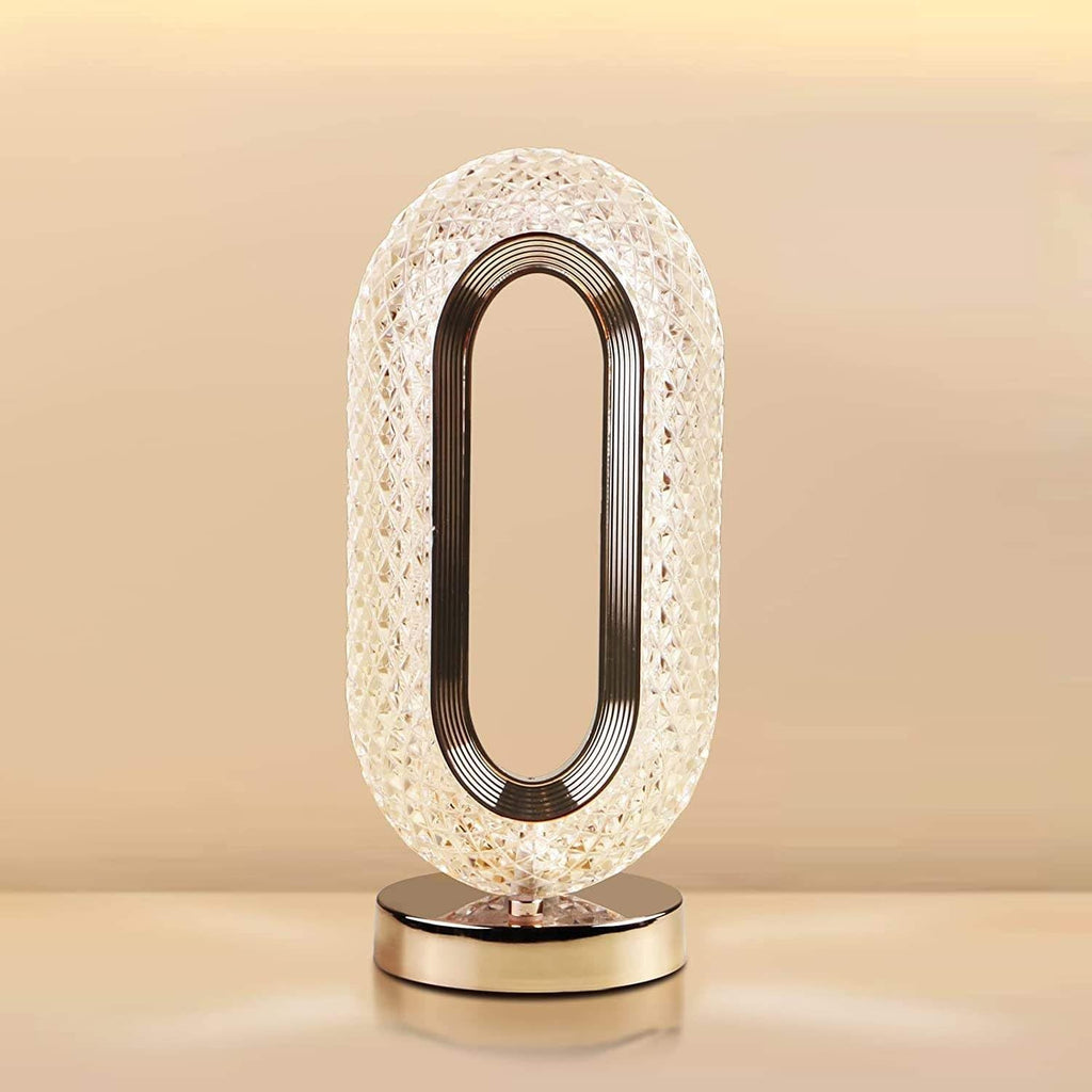 Touch Control Crystal Table Desk Lamp, 3-Way Dimmable Light, USB Crystal Diamond Table Lamp, Exquisite Night Stand Light Lamp Beside Lamp for Bedroom, Decorative Desk Lamp