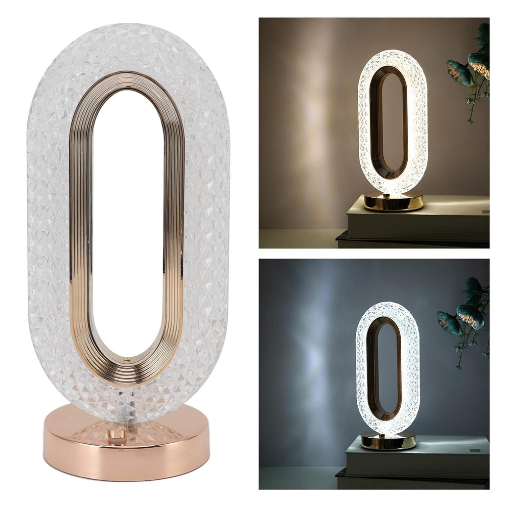 Touch Control Crystal Table Desk Lamp, 3-Way Dimmable Light, USB Crystal Diamond Table Lamp, Exquisite Night Stand Light Lamp Beside Lamp for Bedroom, Decorative Desk Lamp
