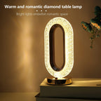 Touch Control Crystal Table Desk Lamp, 3-Way Dimmable Light, USB Crystal Diamond Table Lamp, Exquisite Night Stand Light Lamp Beside Lamp for Bedroom, Decorative Desk Lamp