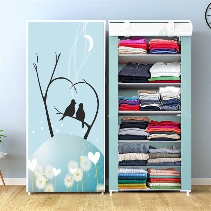 6-Layer Portable Wardrobe – Love Bird Edition